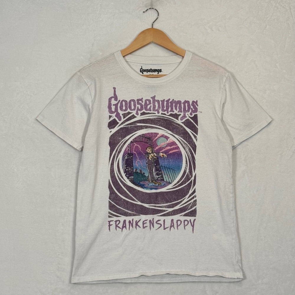 Goosebumps White Frankenslappy Graphic T-Shirt Medium